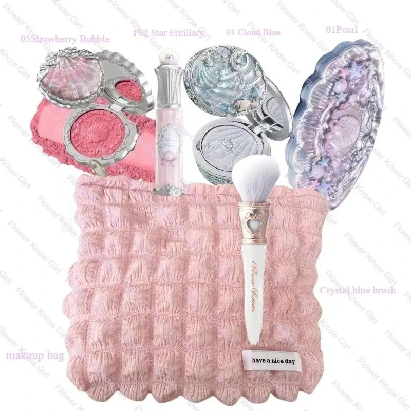 Flower Knows Shell's Jewel Collection Kit per il trucco Palette viso professionale completa, Blush, Ombretto, Crema per labbra, Illuminante, Set di balsami — image 9