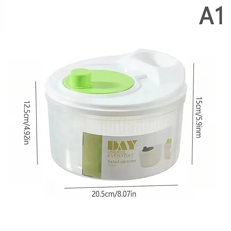 Sušička salátu s odstředivkou na zeleninu – ruční odstředivka na salát pro kuchyňský koš na mytí ovoce a zeleniny s funkcí vypouštění