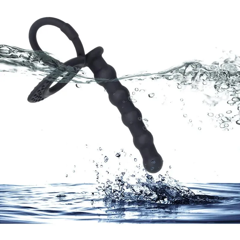 Silicone Doppio Anello Del Rubinetto Perline Anali Butt Plug Dildo Clitoride Della Vagina Massaggiatore Della Prostata Giocattoli Del Sesso Per Le Donne Adulte Coppie Sex Shop — image 4