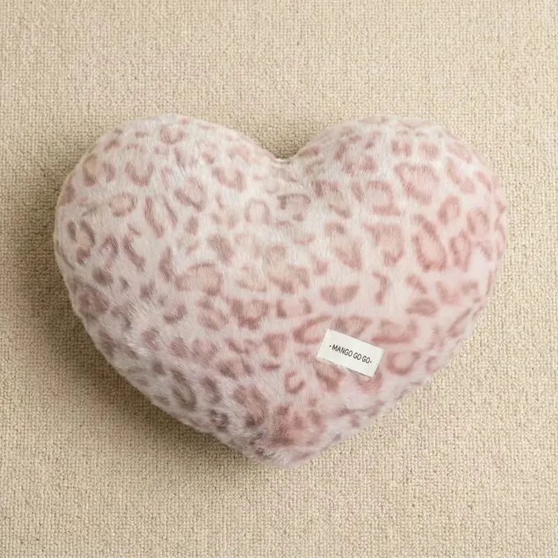 Oreiller imprimé léopard 40x35cm, peluche douce et chaude, coussin de canapé, cadeaux romantiques de la saint-valentin, décoration de maison pour 2026