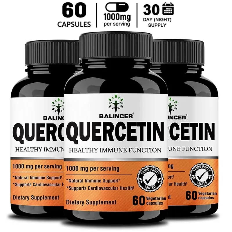 Supplément naturel de quercétine Capsules végétaliennes Soutien aux bioflavonoïdes - Soutient la santé immunitaire et les niveaux d'énergie — image 1