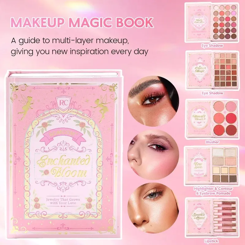 5 ชั้น All In One Makeup Book Palette 48 อายแชโดว์ + 6 Blush + Contour Highlight Brow Pomade + 6 ลิปสติก Full Face แต่งหน้าชุด — image 2