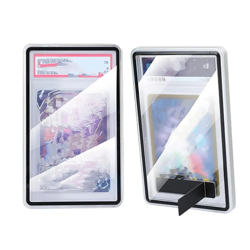 Aluminium Alloy Multicolor Trading Card Protect Case with Stand Untuk Sokongan Kad Bergred PSA BGS Mendatar dan Menegak