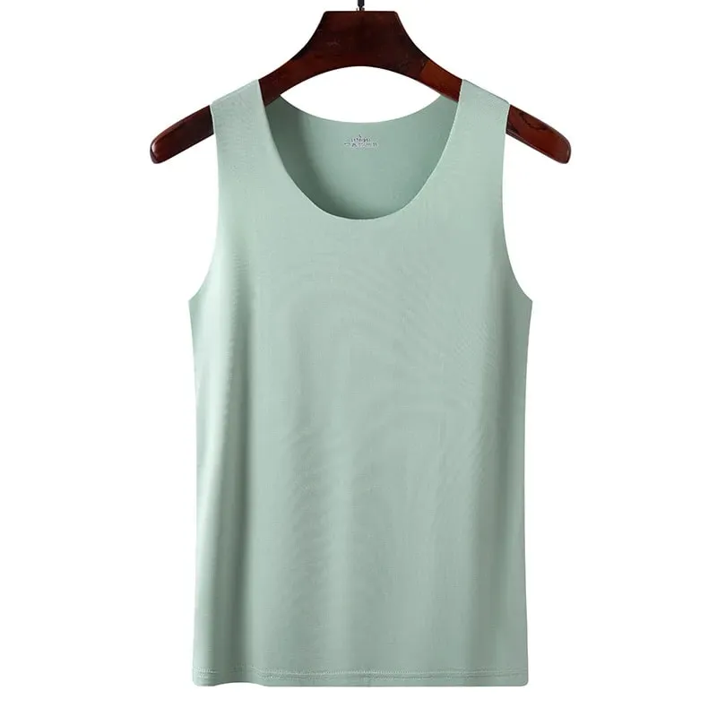 1pcs Musim Panas Wanita Lelaki Tops Tank Nipis Seamless Ice Sutera Vest Seluar Dalam Seluar Dalam Pelajar Slim Vest Gaya Korea Baju Atasan Tanpa Lengan — image 6