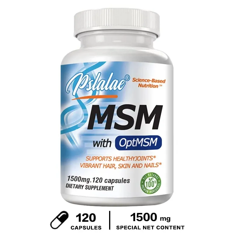 MSM with OptiMSM Capsules 1500mg - Supports Joint Health and Mobility Relieve Joint Discomfort — image 9