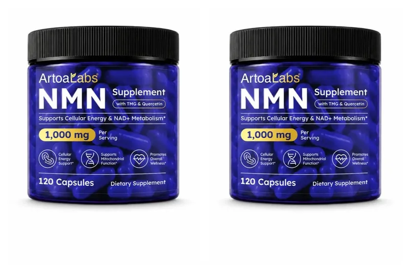NMN Capsules NAD+ et soutien énergétique cellulaire avec TMG Quercétine Resvératrol Fonction mitochondriale et santé antioxydante 120 unités — image 8