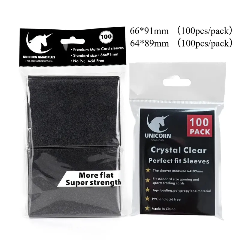 200PCS pouzdra na karty Sběratelské karty Dvouvrstvé matné pouzdro na karty standardní velikosti pro Pokémon MTG Baseball Sportovní karetní stolní hru — image 17
