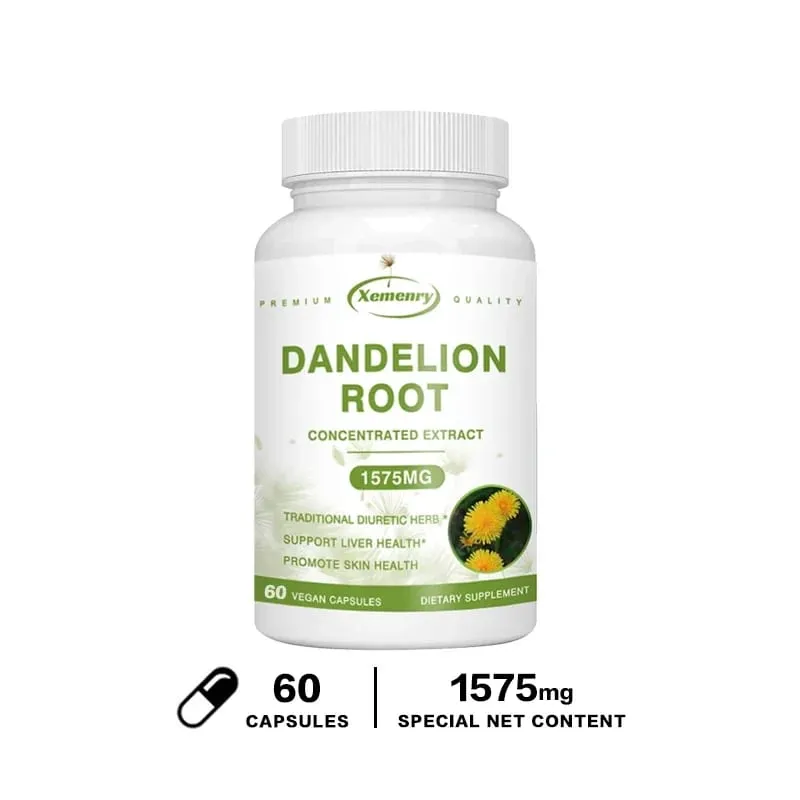 Kapsul Ekstrak Akar Dandelion untuk Perlindungan Detoks Hati Dukungan Hati Sistem Kekebalan Tubuh Yang Kuat Tekanan Darah & Gula Normal