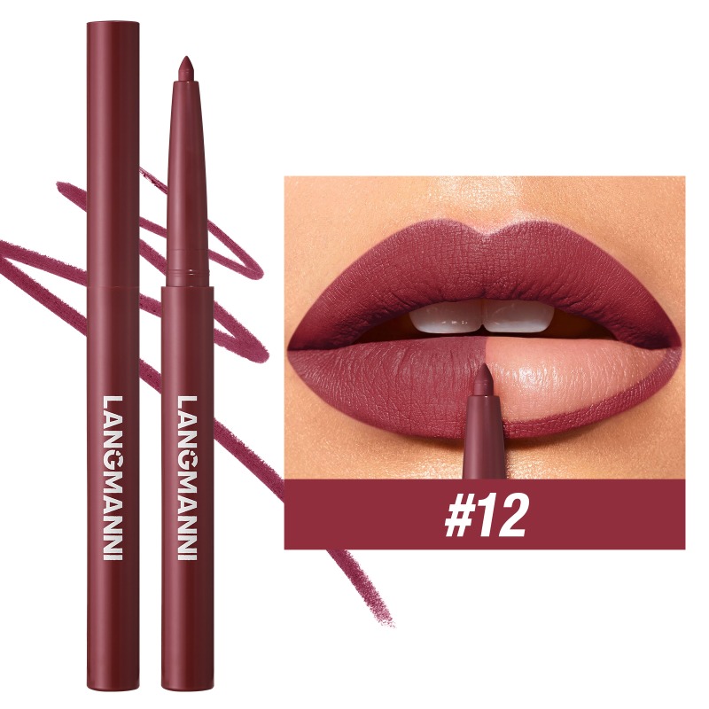 12-color Matte Lip Liner Waterproof Plumping Stain Lipstick Natural Nude Pink Lip Liner Professional Outline Lips Contour Makeup — image 10