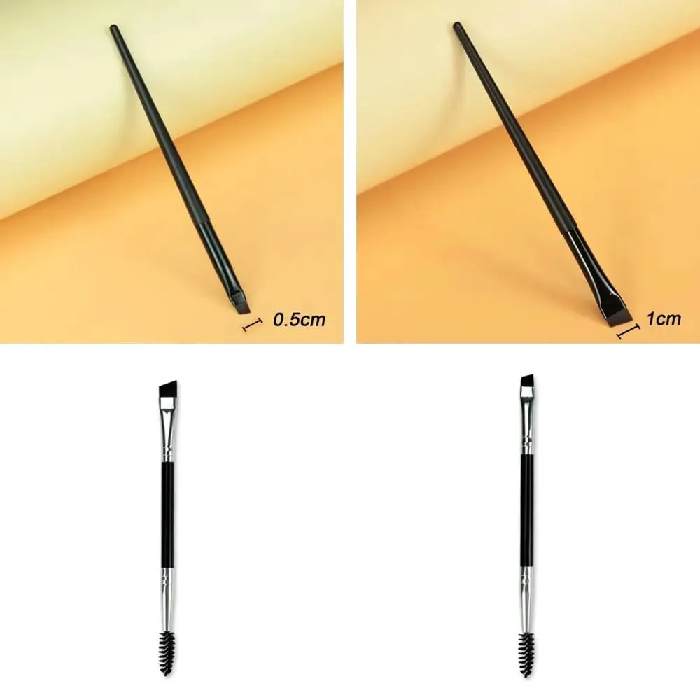 Brocha cosmética, herramienta de maquillaje para principiantes, brochas delineadoras de ojos finas en ángulo, brocha plana para cejas, delineador, brocha para cejas, brochas de maquillaje — image 2