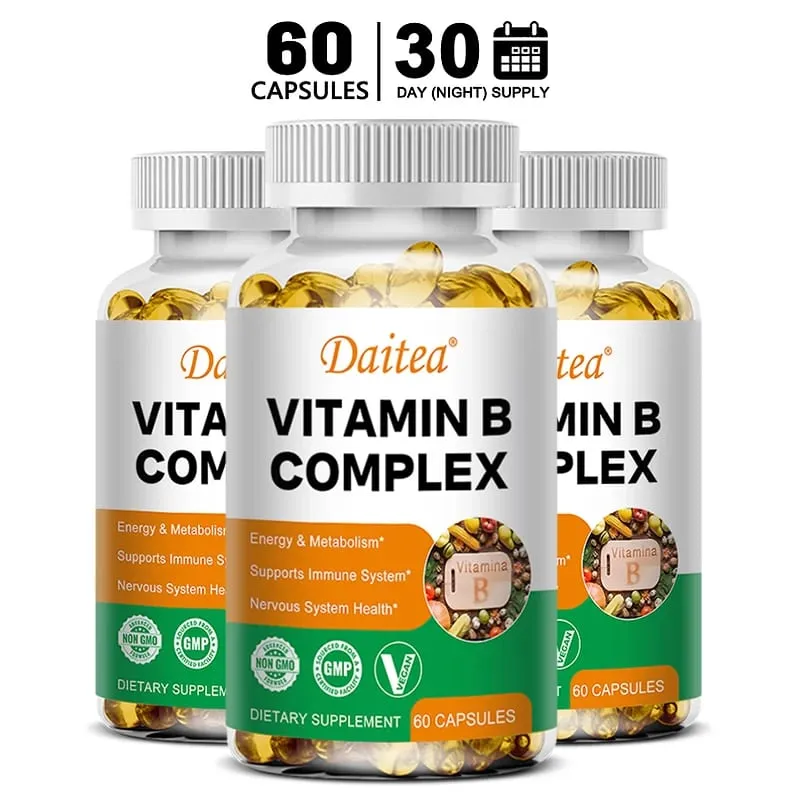 Daitea Compound VitaminB Capsule VB B1 B2 B3 B5 B6 B7 B9 B12 Un umore migliore Aiuta il sistema nervoso e un integratore di supporto energetico — image 9