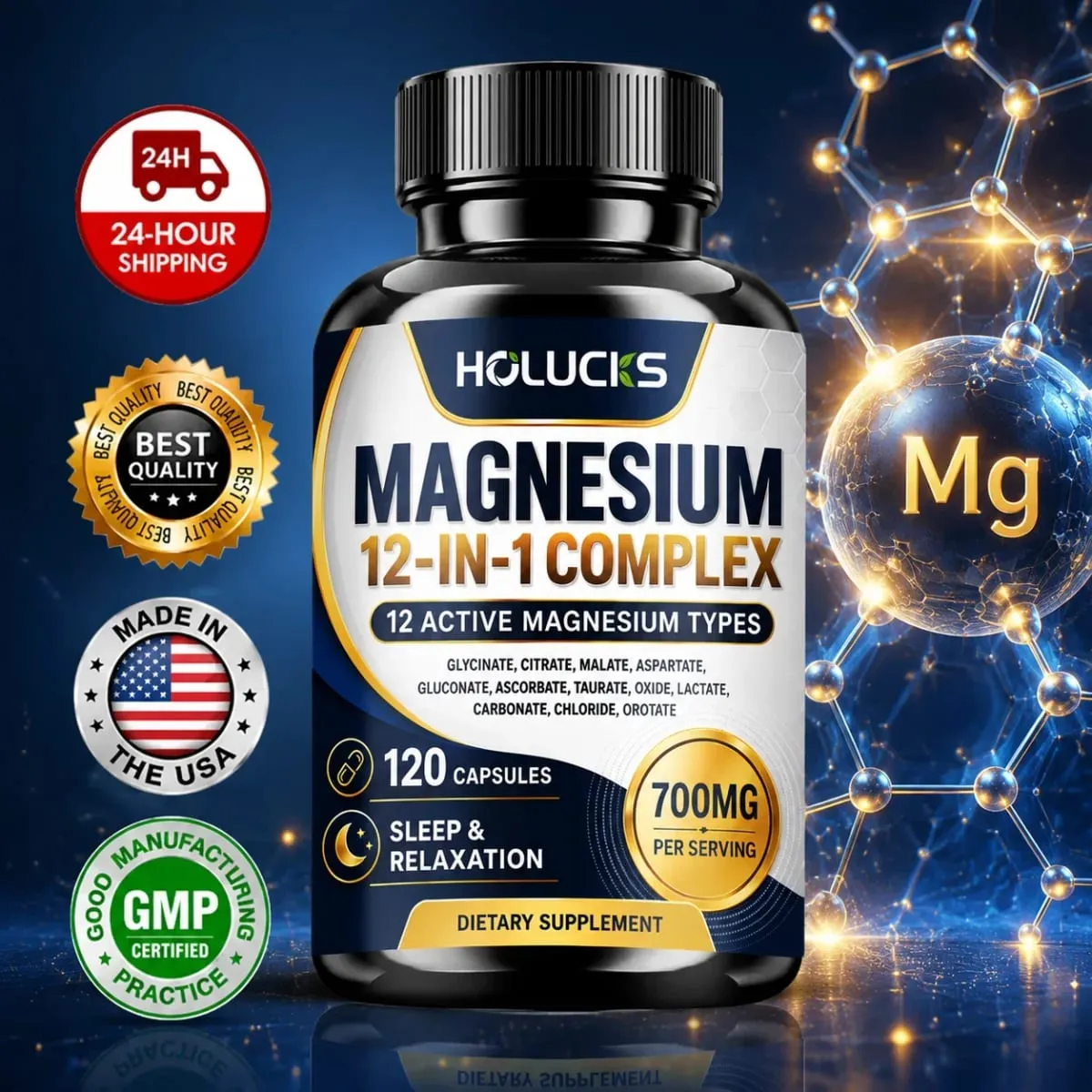 Geavanceerd magnesiumsupplement met citraat en malaat Magnesiumondersteuning Immuunsysteem Hartgewricht Tanden- en botgezondheid Darmgezondheid — image 2