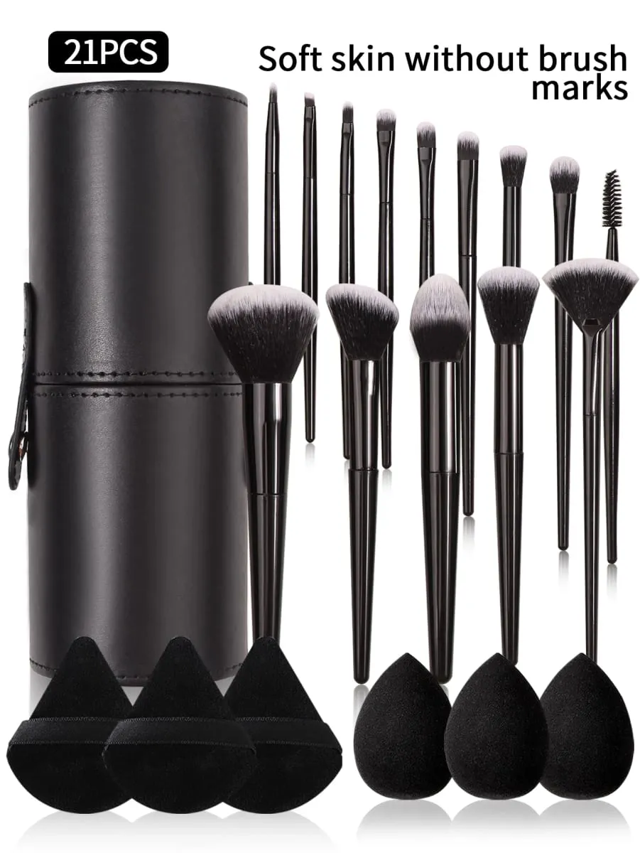 ชุดแปรงแต่งหน้าสีดำ Professional Super soft แปรงรายละเอียด Blush Brush Foundation คอนซีลเลอร์อายแชโดว์แปรงผู้หญิงเครื่องมือความงาม — image 2