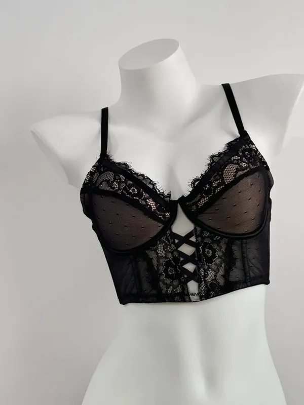 บราลูกไม้ก้างปลาสุดหรูสำหรับคนอกเล็ก | ดันทรง Underwire แบบนุ่ม Anti-Sag | ยาเพิ่มไขมันข้างเหน็บ | เซ็กซี่ Tushy G & กางเกงใน — image 9