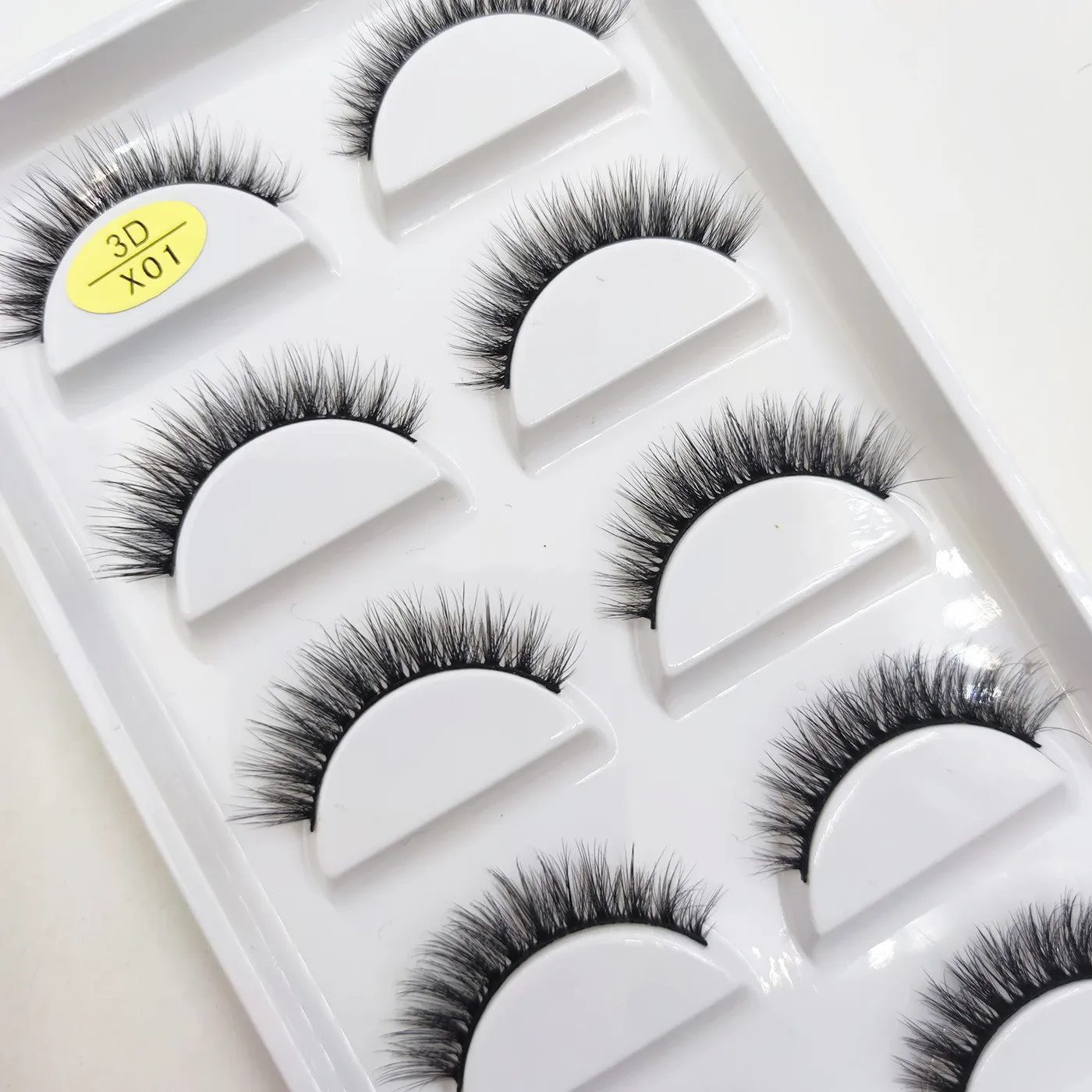 Natural 3D Mink False Eyelashes Makeup Fake Eye Lashes Faux Cils Make Up Beauty Tools Wholesale 5 Pairs — image 5