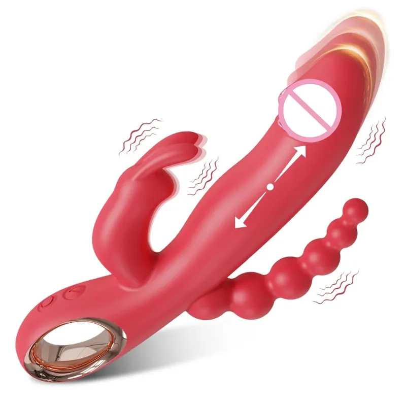 Giocattolo del sesso per le donne, vibratore del coniglio spinto per le donne, vibratore Dlido della vagina, stimolatore del clitoride del punto G, masturbazione femminile — image 14