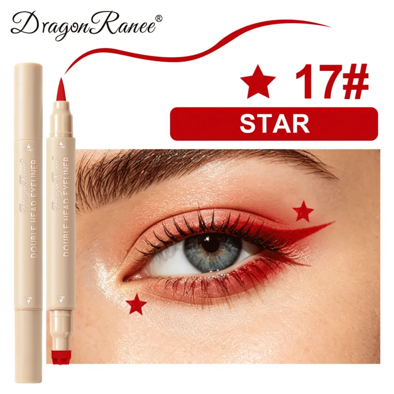Eyeliner à Double extrémité 2 en 1, séchage rapide, imperméable et résistant à la sueur, pas facile à tacher, maquillage coloré pour les yeux