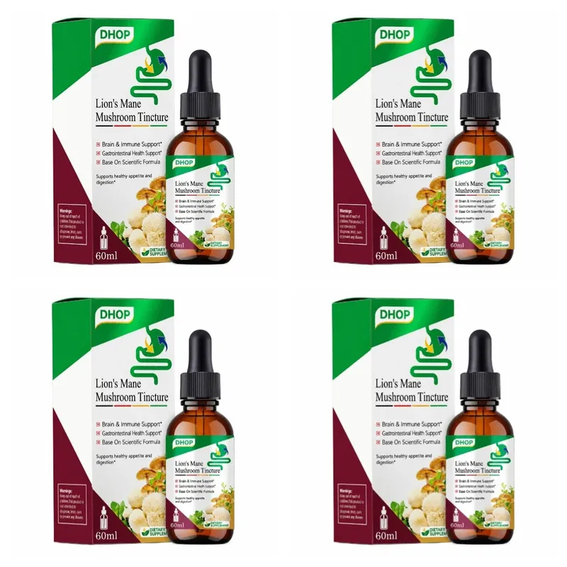 Lion's Mane Mushroom Extract Drops 60ml Hericium Erinaceus Supports Brain Immune Health Vegan Liquid Supplement for Adults — image 9