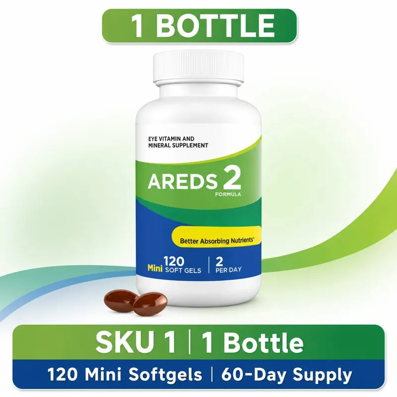 Integratore vitaminico per gli occhi in 2 formule con luteina zeaxantina vitamina C E zinco e rame 120 mini capsule molli per la salute della vista