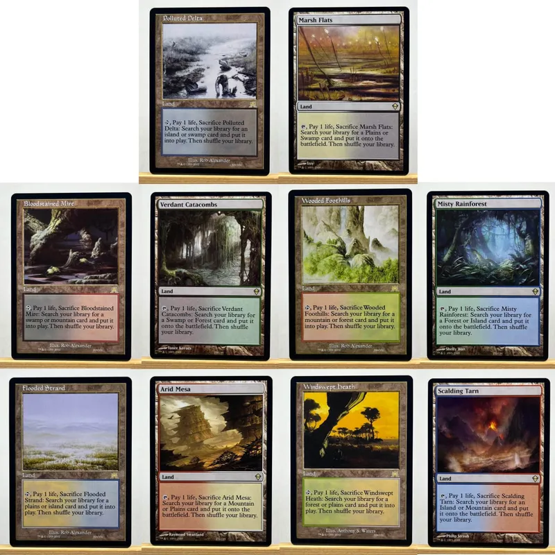 TCG Proxy Cards Deck Borad Games โฮโลแกรมเดี่ยว Black Lotus Power9 Dual Lands The One Ring — image 17