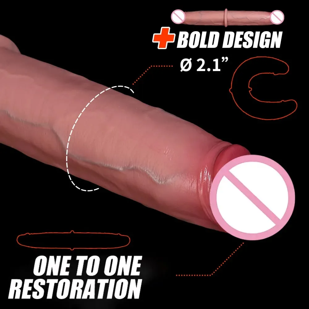 Doppelend-Dildo, realistisch, doppelseitig, große, lange, dicke Dildos mit Venen, Vaginal-Anal-Riesen-Penis-Sexspielzeug für Lesben — image 3