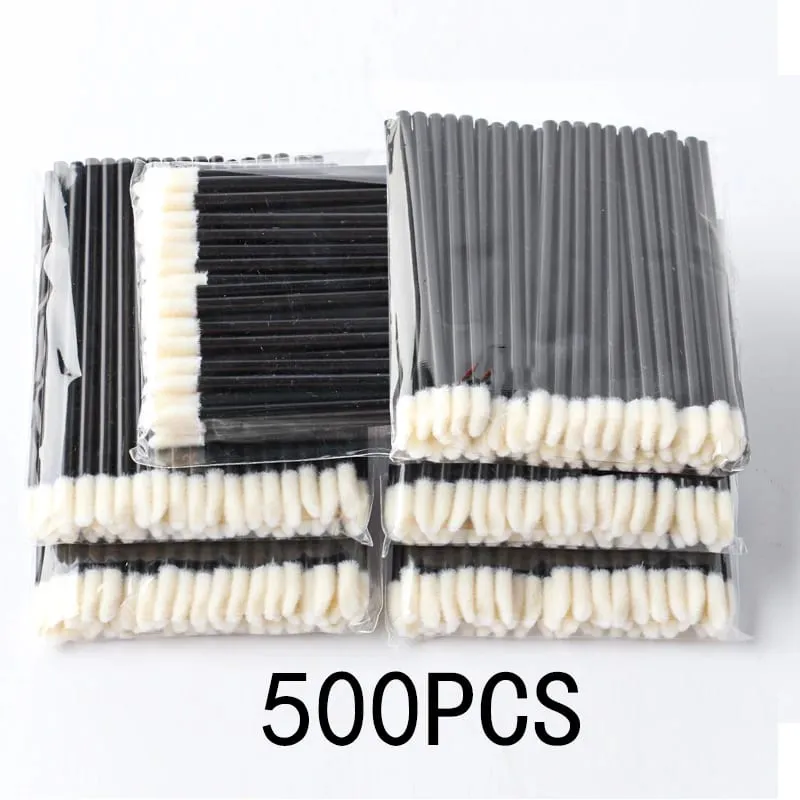 50/500/1000Pcs ขายส่งแปรงแต่งหน้าแปรงแต่งหน้า Eyelashes Extension Lip Gloss Applicator ลิปสติก Wands ชุดเครื่องสำอางค์ make Up — image 12