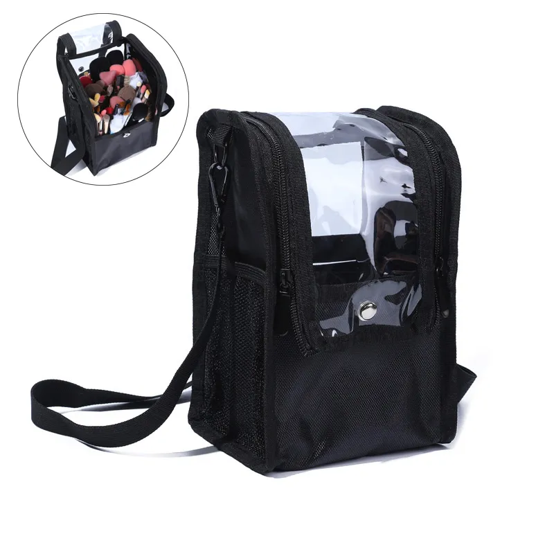 Étui à pinceaux de maquillage, organisateur, porte-pinceaux de maquillage, sac de rangement de cosmétiques d'artiste debout avec sangle, étui à outils de maquillage anti-poussière — image 1