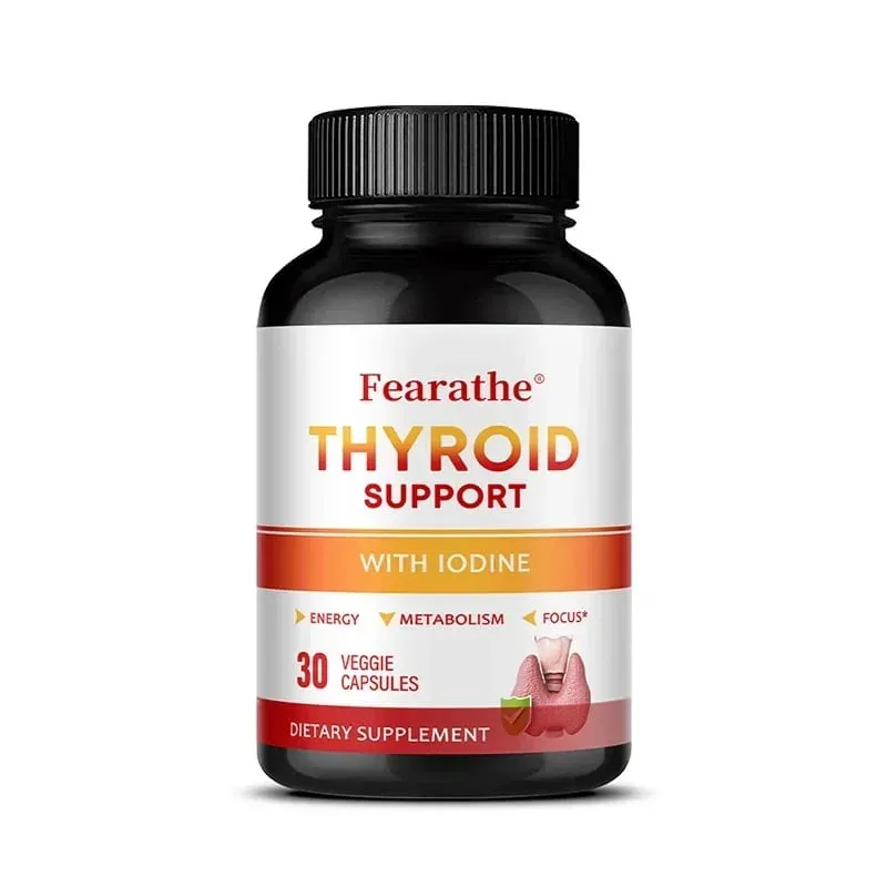 Kapseln zur Unterstützung der Schilddrüse, Jod-Magnesium-Vitamin-B12-Komplex, lindern Müdigkeit, Stimmung, Energiestoffwechsel und geistige Konzentration