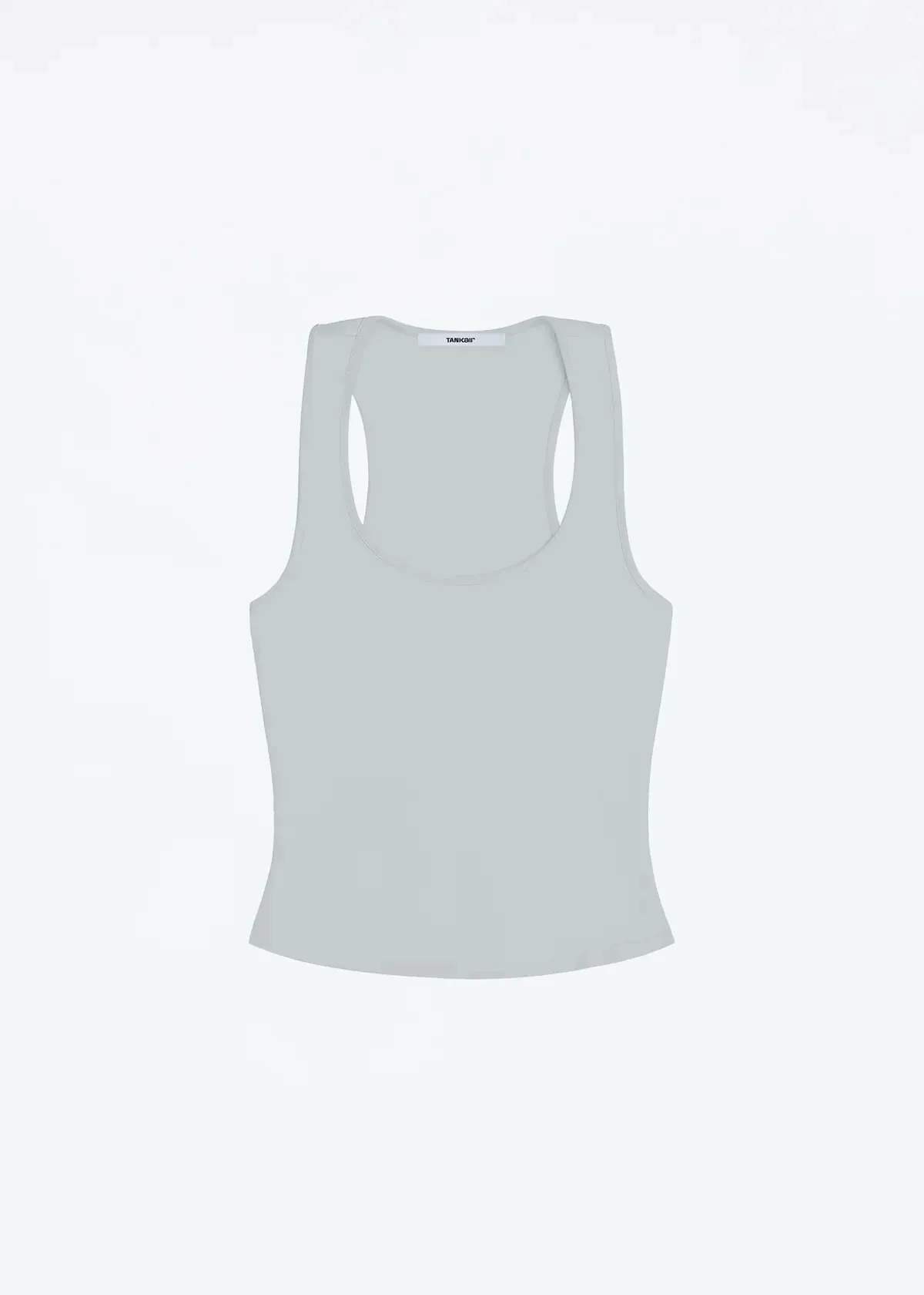 Débardeur classique en forme de X, dos nu, bleu bébé et gris brumeux, multicolore, confortable, taille élastique, ajustement serré, haut dos nu — image 14