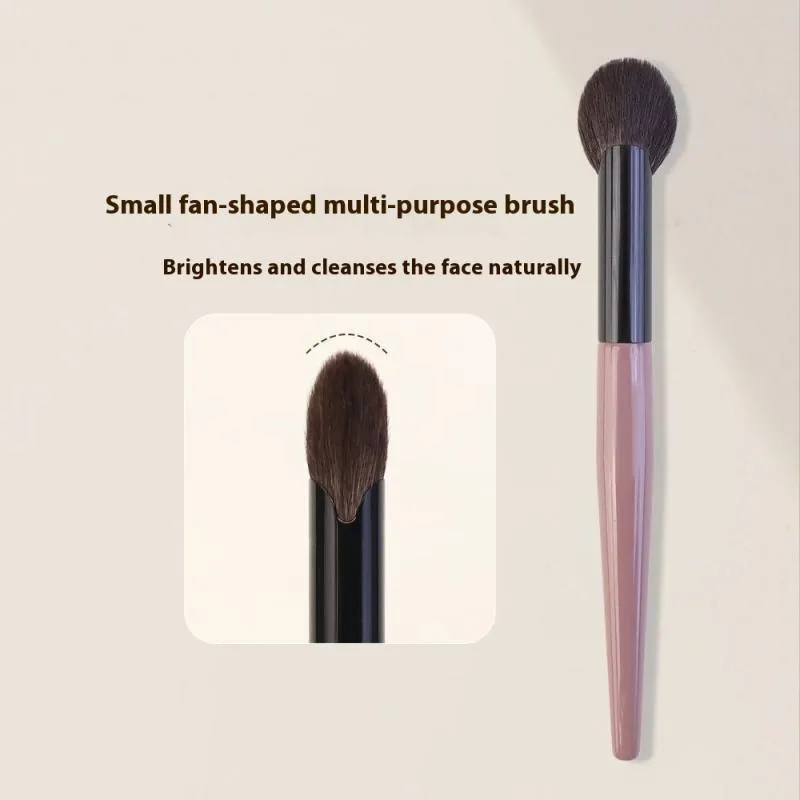 【1 pz Pennello per fard a forma di ventaglio piccolo Pennello per fard in polvere Fard liquido Pennelli per trucco Pennello per fard preciso Strumenti per il trucco】 — image 2
