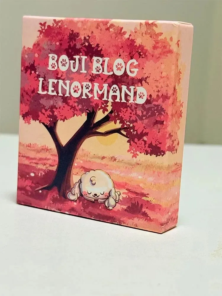 Boji Blog Lenormand Deck 영어 버전 39pcs 타로 애호가를위한 운명 점 타로 카드를 통한 토끼의 여행