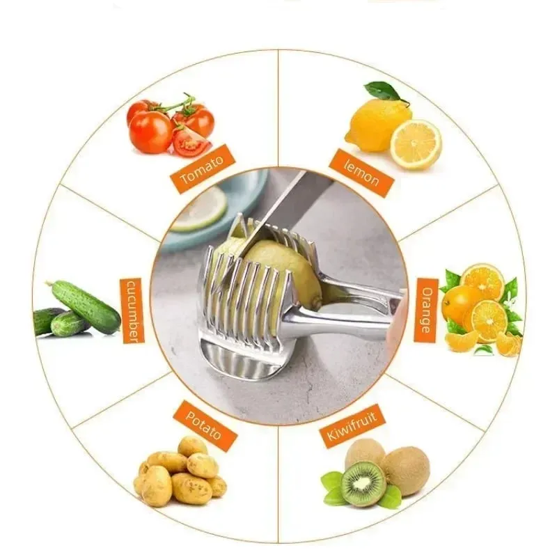Nerezová kuchyň ruční kráječ pomeranče citron kráječ rajčat klip na krájení ovoce kráječ cibule kráječ na kuchyňské předměty příslušenství — image 3