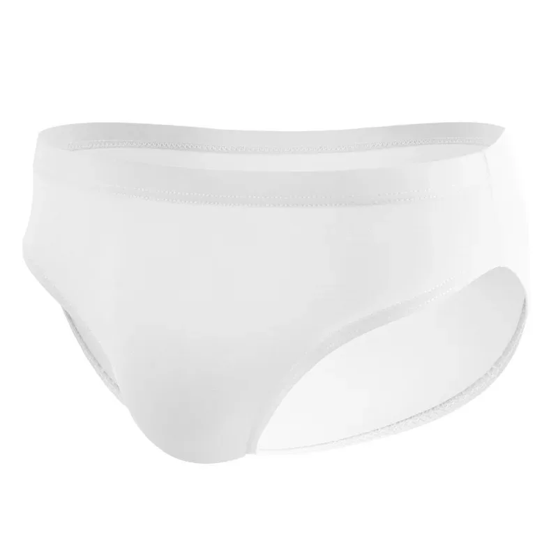 Slips en soie glacée pour hommes, sous-vêtements fins à séchage rapide, taille basse, couleur unie, sous-vêtements masculins Sexy avec poche bombée en U, culotte respirante — image 4