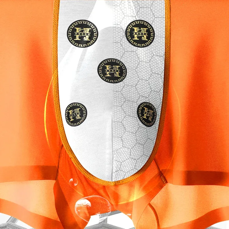 4PCS Designe Light Luxury Style Ice Silk Breathable Solid Color Men's Boxer With Gift Box — image 4