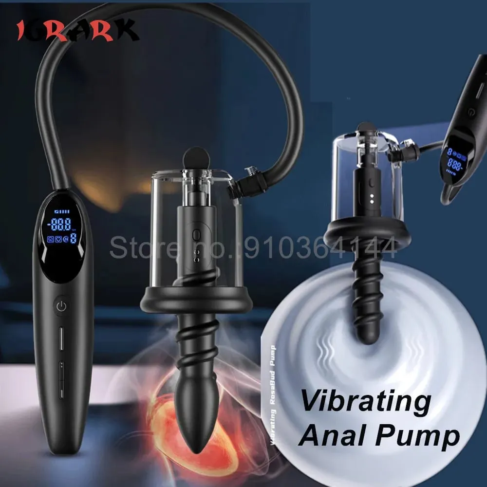 Vibrazione elettrica Succhiare Ano Bocciolo di rosa Pompa Vibrante Butt Plug Ventosa Ventosa Massaggiatore della prostata Giocattoli del sesso anale maschile per gli uomini Strumento — image 3