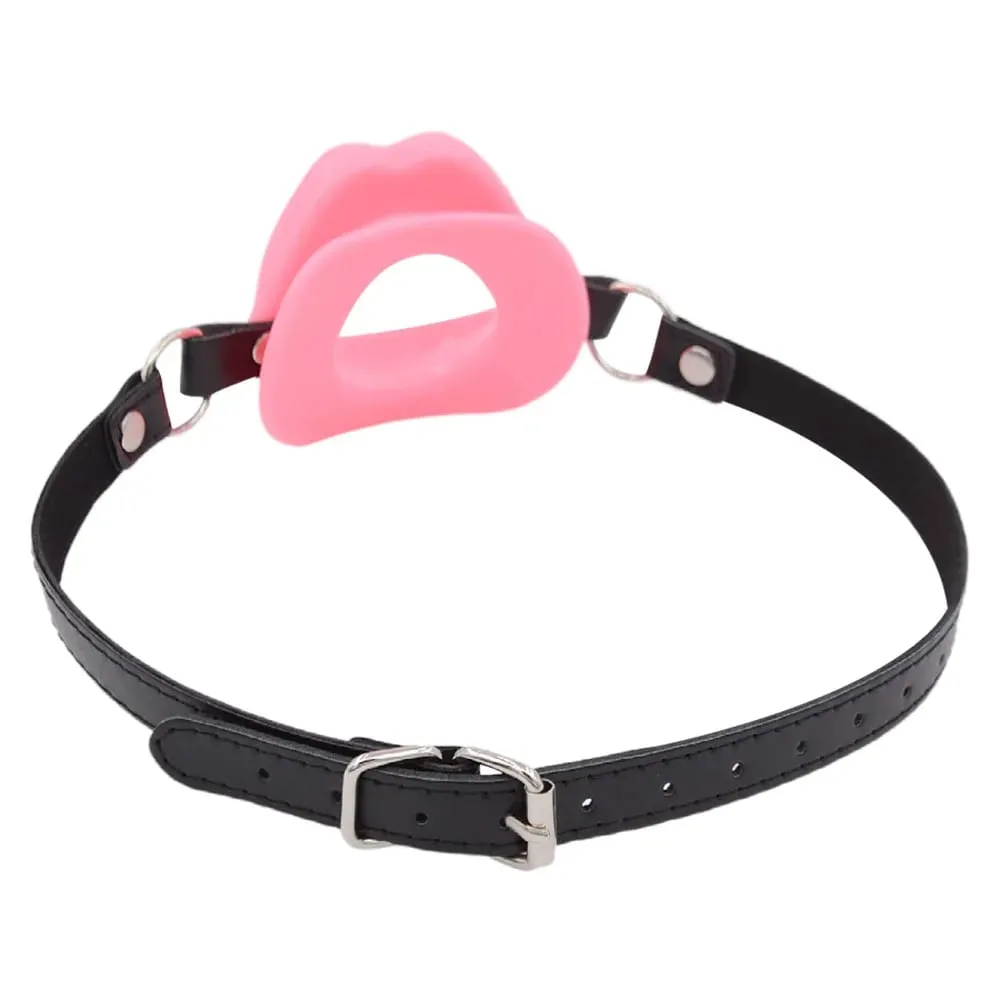Anello per labbra in silicone per fissaggio orale Anello in silicone O-Ring Bocca aperta Gag per coppie Giocattoli sessuali BDSM Bondage Restraint Forma labbra 18+ — image 4