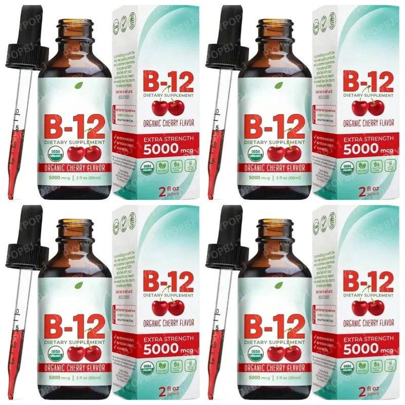 Vitamin B12 Drops 5000mcg Methylcobalamin B12 Liquid Sublingual Supplement Vegan Sugar Free Daily Daily Nutritional Support 60ml — image 9