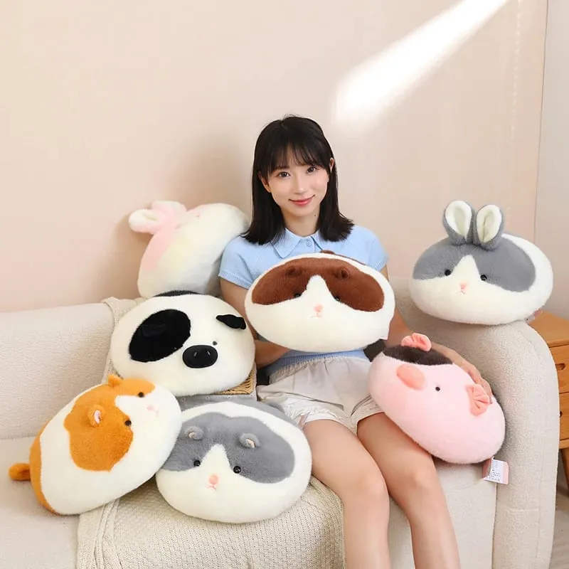 Oreiller en peluche Animal pelucheux de 40cm, Hamster, lapin, vache, cochon, décompression, coussin de canapé, accessoire de photographie, cadeau de vacances — image 2