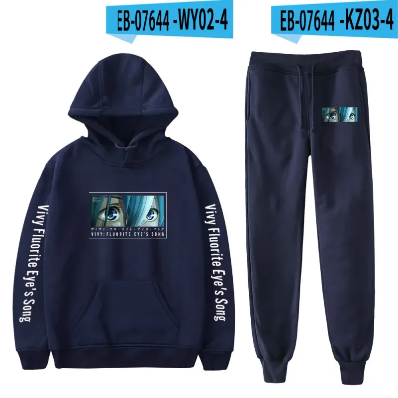 Harajuku Comfortable Vivy Fluorite Eye's Song Print Sweatshirt Sweatpants Hoodies+ Trousers Suit Boys/Girls 2 Piece Set Clothes — image 58