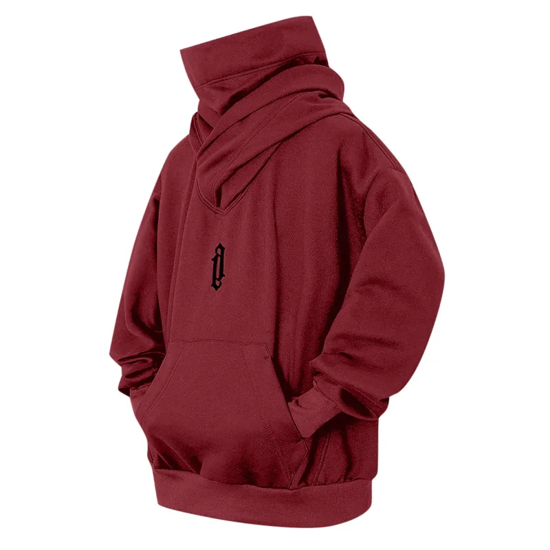 Embroidery Turtleneck Sweatshirt Oversized Y2K Men Women Hoody Japanese Ninja Hoodies Autumn Hip Hop Fleece Pocket Streetwear — image 4