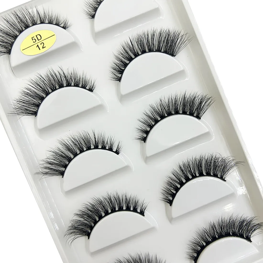 Přírodní 3D norkové umělé řasy Měkké jemné nadýchané oči umělé řasy make-up řas krása kočka Cilios 5 párů 15 stylů — image 2