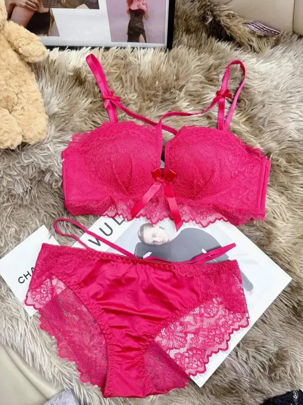 Push Up Bra สำหรับหน้าอกเล็ก - ชุด Bralette ลูกไม้เก๋ไก๋สไตล์ฝรั่งเศสไร้สายรองรับชุดชั้นใน Anti-Sag สำหรับผู้หญิงตัวเล็ก — image 14
