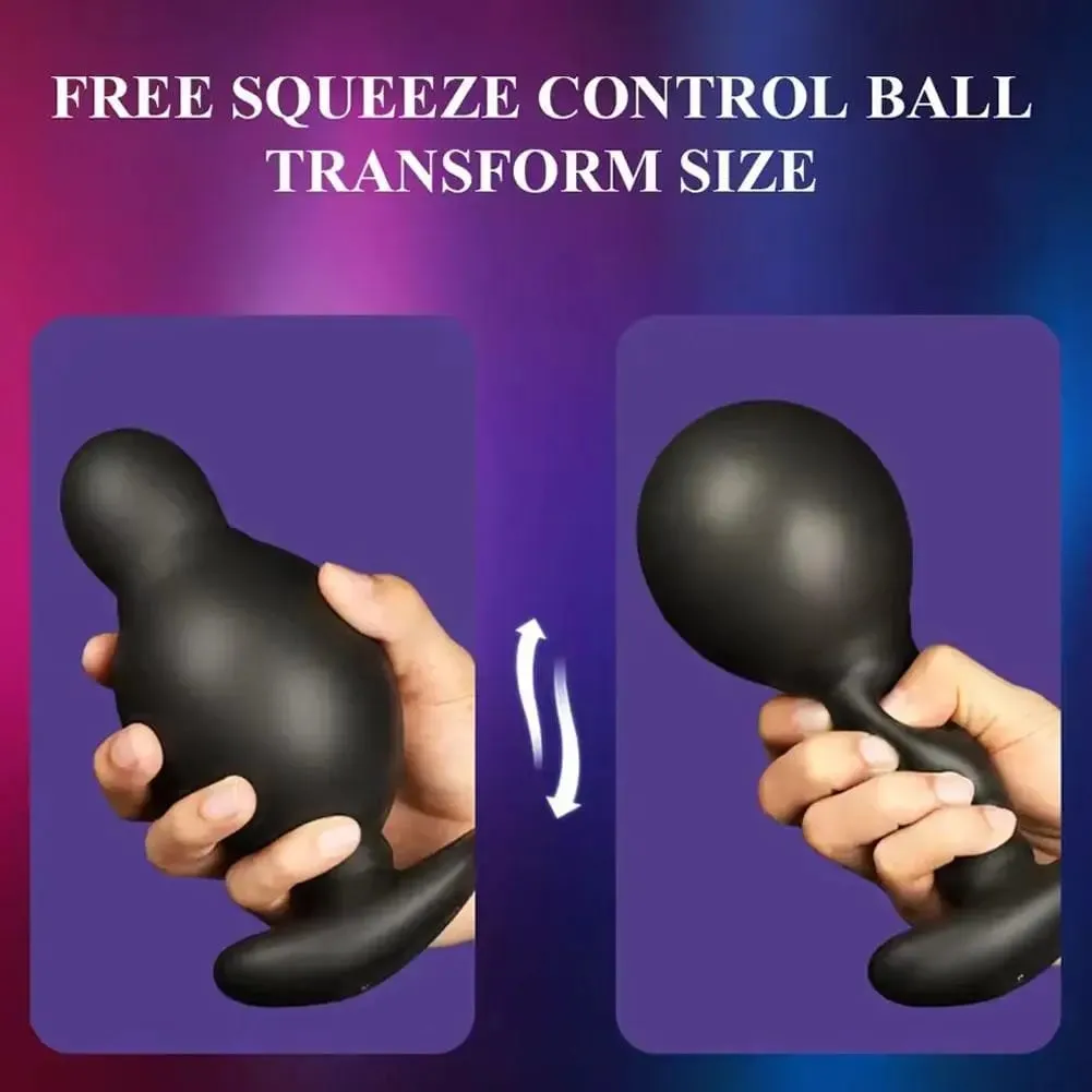 Trådløs fjernbetjening mandlig prostata massageapparat Oppustelig analprop 10 vibrationstilstande Butt Plug Anal udvidelse Vibrator Sexlegetøj — image 3