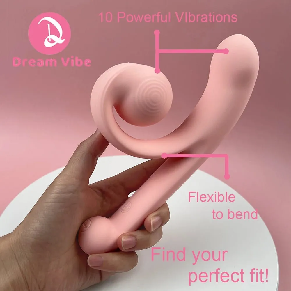 Vibromasseur escargot rose gode point G pénétration escargot flexible pour un ajustement parfait du clitoris stimulation 10 Modes jouet sexuel de plaisir pour femme — image 2