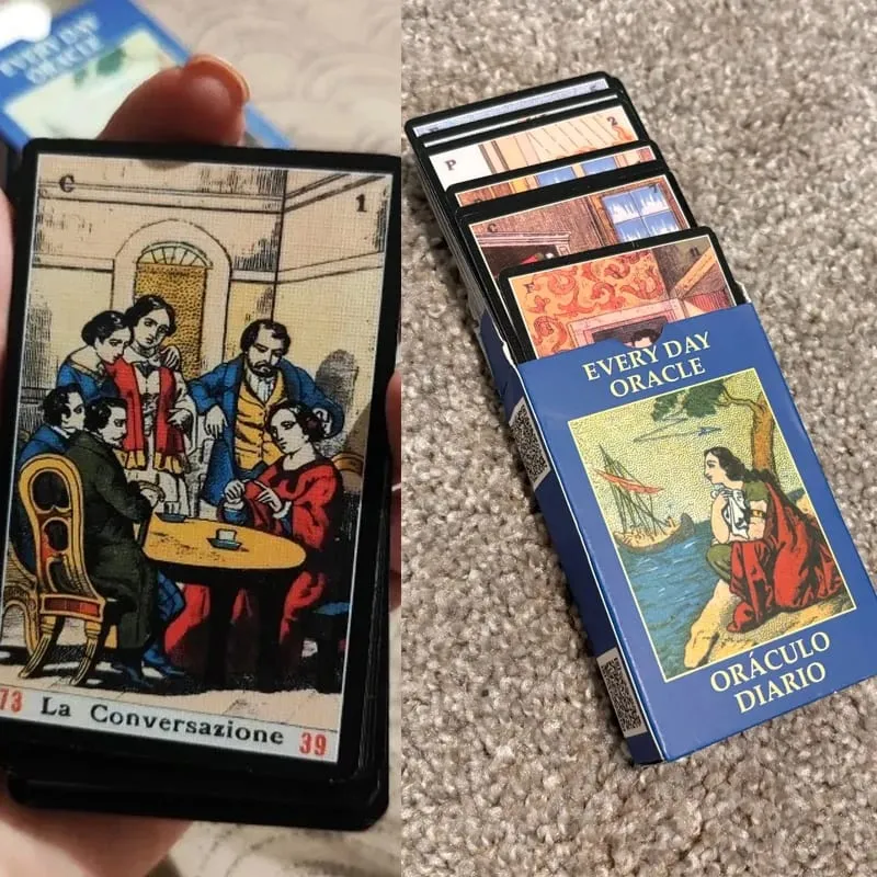 Oracle Sibyl 카드 매일 Oracle Deck Sibilla 파티 게임 카드 게임용 이탈리아어 데크 새해 선물 52 개/대 — image 5