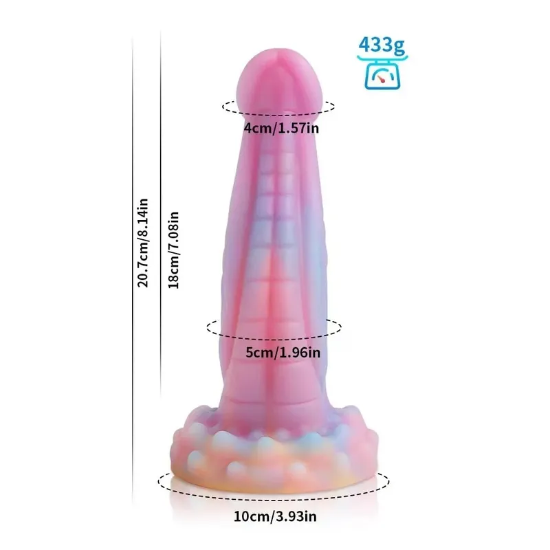 Palam Dubur Bercahaya Malam Realistik Bercahaya Monster Naga Dildo untuk Wanita Lelaki Palam Punggung Seksi Bentuk Anjing Mainan Seks untuk Pasangan — image 6