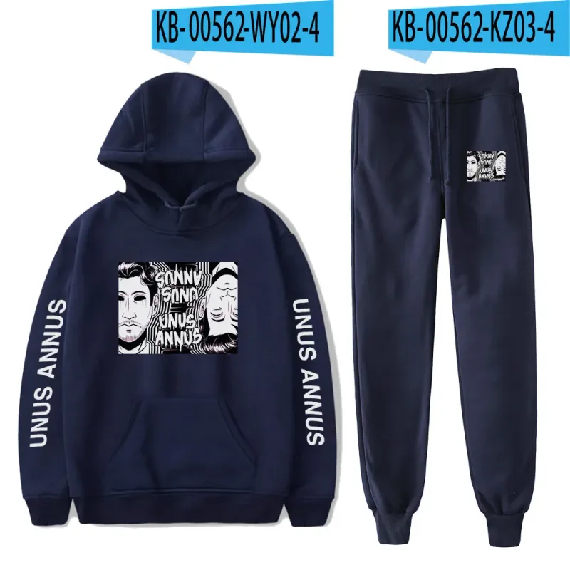 Popular Comfortable Unus Annus Print Sweatshirt Sweatpants Suit Hoodies+ Trousers Suit Boys/Girls 2 Piece Set Clothes — image 38