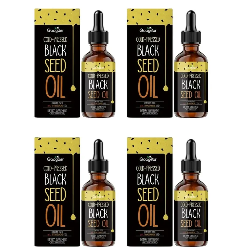 Googeer 30ML huile de graines noires pressée à froid Nigella Sativa teneur élevée en thymoquinone plus de 2% supplément de soutien à la santé antioxydant — image 10