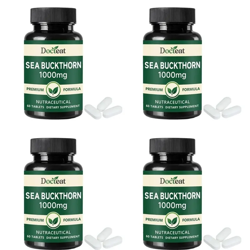 Docteat Havtorn 1000mg Tabletter Daglig Immunfunktion Støtte Antioxidant Ernæring Vitamin C Zink Vitamin D3 60 Tabletter — image 10