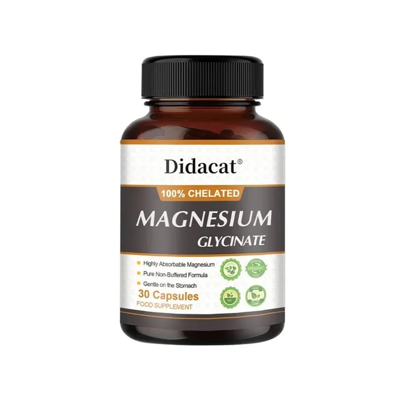 Magnésio Glicina 500mg - Apoia a Função Muscular Melhora a Qualidade do Sono Apoia a Saúde Cardiovascular e Metabólica